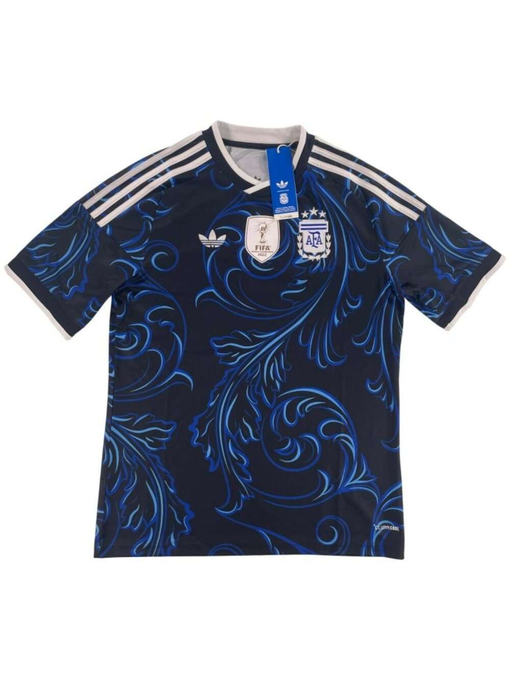 Adidas Argentina Jersey 2022 FIFA Black/Blue AFA Official Licensed Youth Sz XL